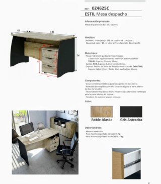 Mesa de despacho Estil