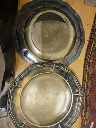 2 Bandejas Antiguas Pesadas