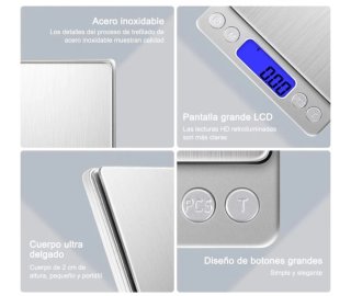Báscula Digital Precisión Cocina 500g/0.01g