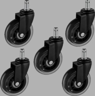 Set de 5 Ruedas para Silla Giratoria