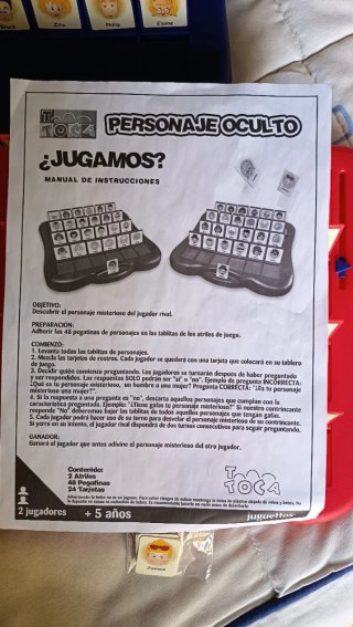 Juego de Mesa Personaje Oculto Toca Toca