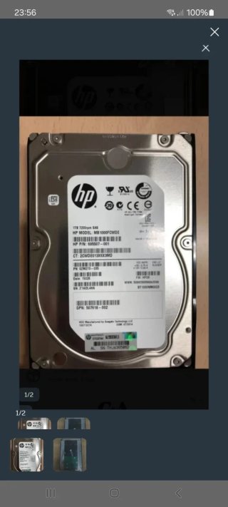 Disco Duro HP SAS 1TB MB1000FCWDE. Dos discos 25€.
