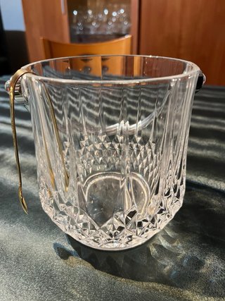 Cubitera de Cristal con Asa y Pinzas