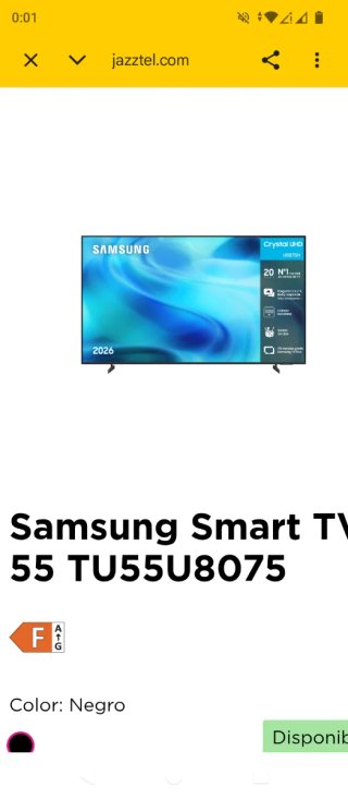 Smart TV Samsung 55 4K Crystal UHD wasap 641259083