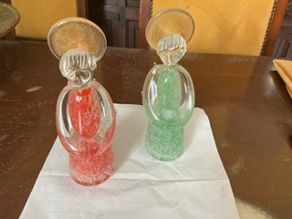 Coppia Angeli in Vetro di Murano Ai Dogi 16cm