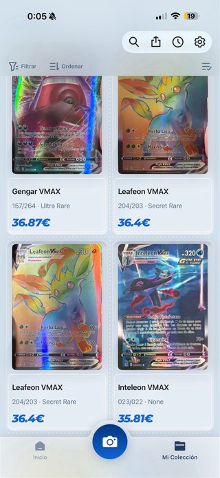 Colección Cartas Pokémon