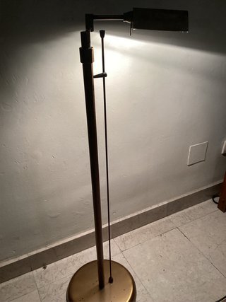 Lámpara de pie vintage dorada rebajada