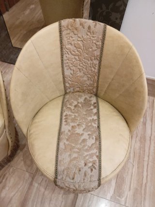 2 Butacas Vintage Beige Tipo Calzadores.