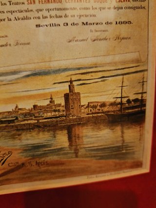 Cartel Antiguo Feria de Abril Sevilla 1895
