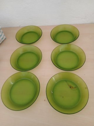 Set de 12 Platos Vintage Verdes