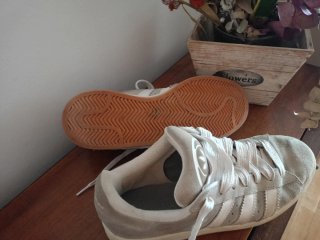 Adidas Campus Grises y Blancas Talla 43.5
