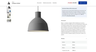 Lámpara de techo Muuto Unfold gris