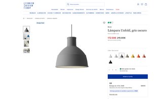 Lámpara de techo Muuto Unfold gris