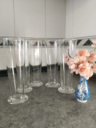 Lote 5 vasos de cristal