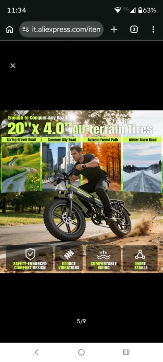 Bicicletta elettrica 2000W 62km/h SBLOCCATA DEEPOW