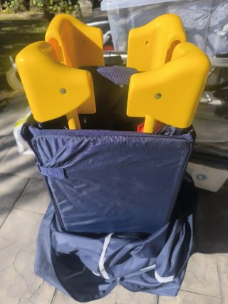 Cuna de Viaje Plegable Azul y Amarilla