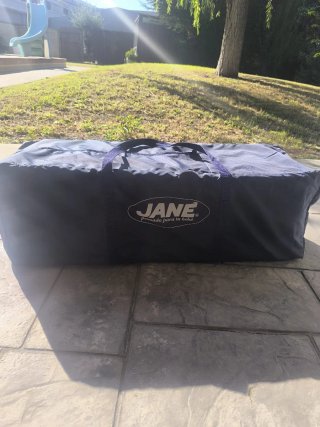 Cuna de Viaje Plegable Azul y Amarilla
