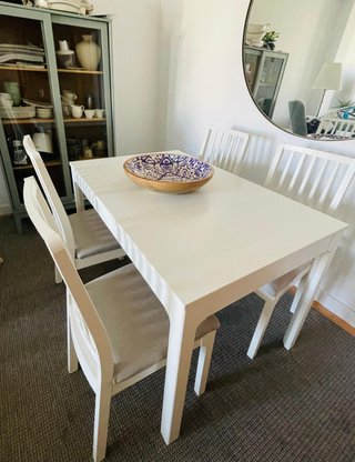 Mesa de Comedor Extensible con 4 Sillas