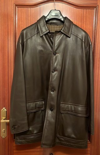 Chaquetón de piel El Corte Inglés Marrón
