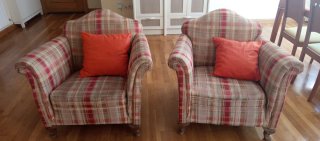 2 Sillones de Tela a Cuadros