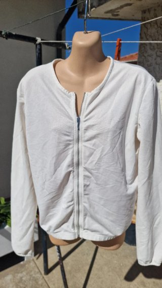 Casaco Casual Esmara Branco com Fecho