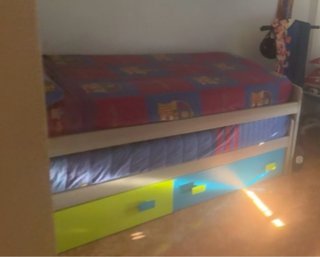 Cama nido con cajones y colchones poco uso