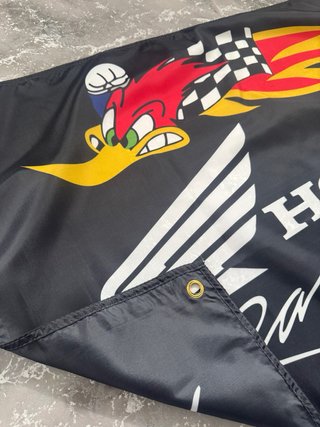 Bandera decorativa Honda Racing Woody
