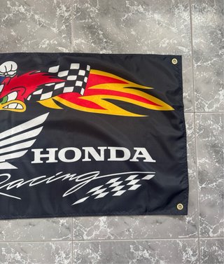 Bandera decorativa Honda Racing Woody