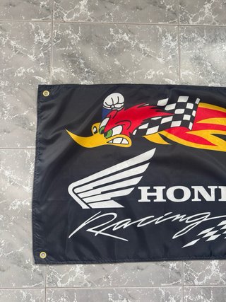 Bandera decorativa Honda Racing Woody