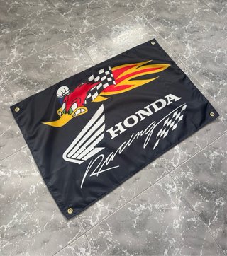 Bandera decorativa Honda Racing Woody