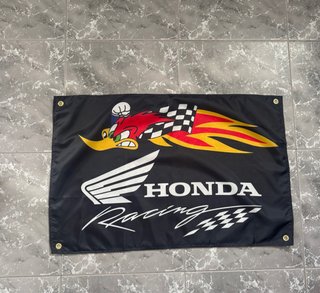 Bandera decorativa Honda Racing Woody
