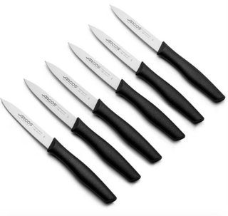 Set de 6 Cuchillos Arcos acero inoxidable.