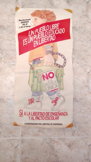Antiguo Cartel Histórico Político Años 80