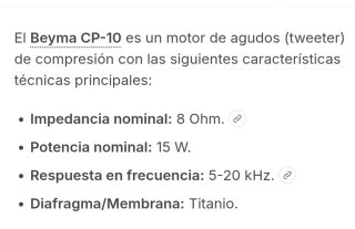 Agudos beyma  modelo Cp-10