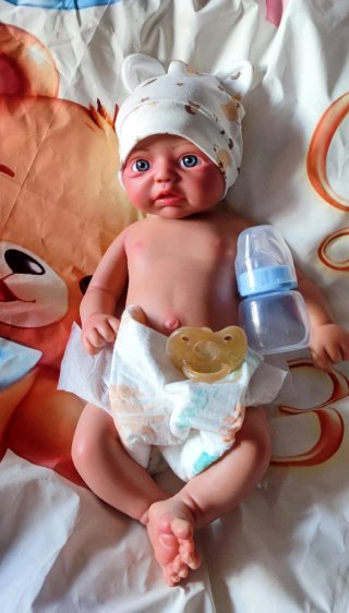 Reborn silicona niño calvo
