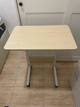 Mesita auxiliar con ruedas madera y metal