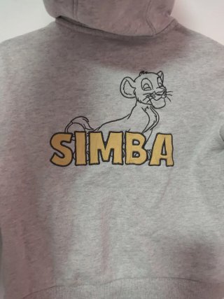 Sudadera Gris El Rey León con Cremallera