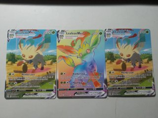 3 Cartas Pokémon Leafeon VMAX (205/203)