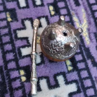 Miniatura de Mate de Calabaza y Metal de años 80