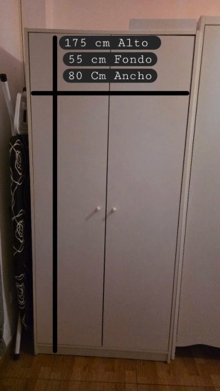 Armario Blanco 175x80x55 cm