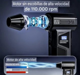 SOPLADOR "SÚPER POWER TURBO FAN LUZ LED-PANTALLA".