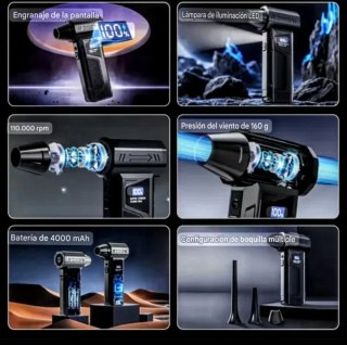 SOPLADOR "SÚPER POWER TURBO FAN LUZ LED-PANTALLA".