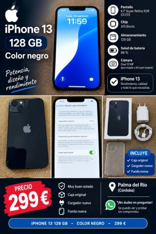 iPhone 13 128GB Negro