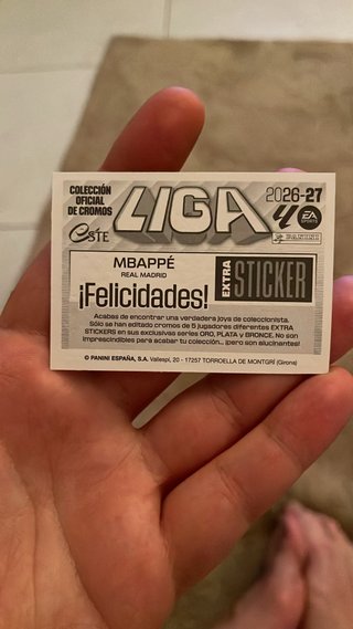 Cromo Mbappé Extra Sticker Liga 2026-27
