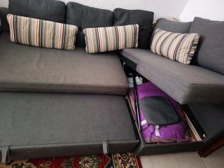 Sofá cama gris