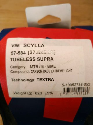 Cubierta Rubena Scylla 27.5x2.25 Tubeless Supra