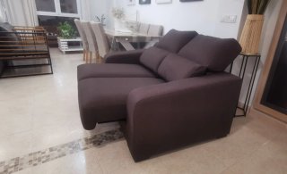 Sofá de 2 plazas marrón