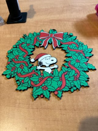 Corona de Navidad Snoopy