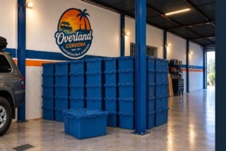 Cajas de almacenamiento azules