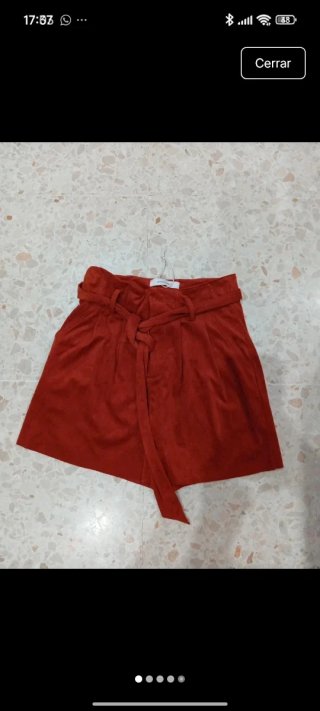 Falda pantalón roja